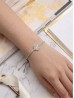 "Family Forever" Flower Heart Adjustable Rhinestone Stretch Bracelet "Family Forever" Flower Heart Adjustable Rhinestone Stretch Bracelet
