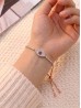 "Evil Eye, Good Luck & Protection" Adjustable Evil Eye Rhinestone Stretch Bracelet 