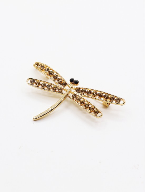 DRAGONFLY RHINESTONE BROOCH