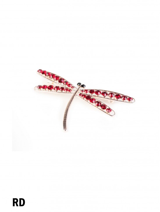 DRAGONFLY RHINESTONE BROOCH 