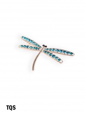 Coloured Rhinestone Dragonfly Brooch