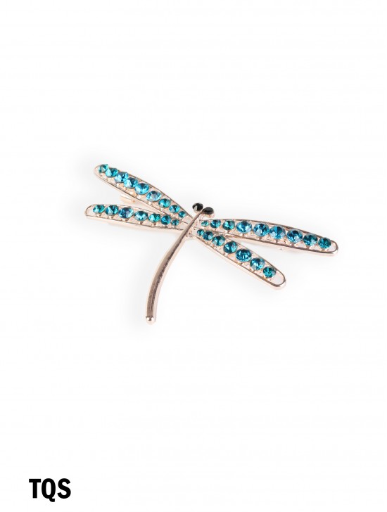 Coloured Rhinestone Dragonfly Brooch