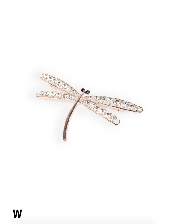 Coloured Rhinestone Dragonfly Brooch