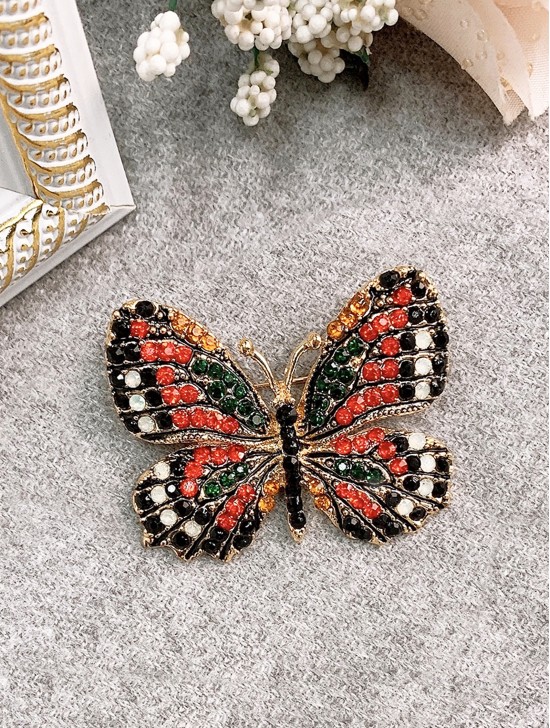 Butterfly Rhinestone Brooch