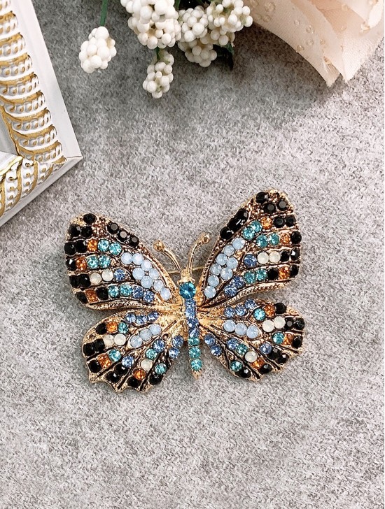 Butterfly Rhinestone Brooch