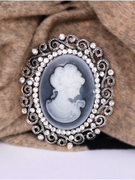 Victorian Style Oval Brooch