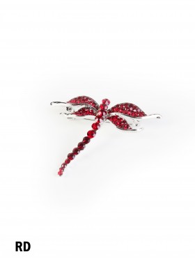 Rhinestone Dragonfly Brooch 