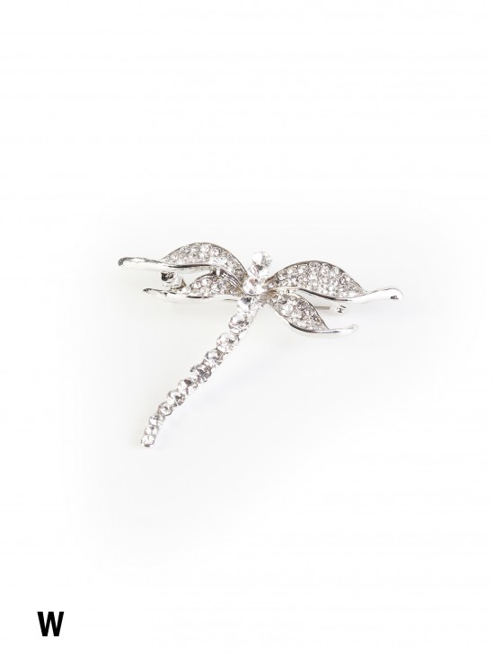 Rhinestone Dragonfly Brooch 