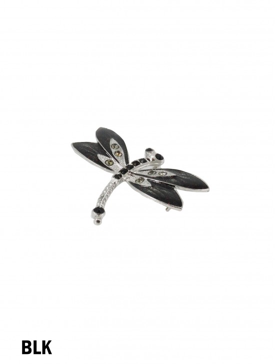 Rhinestone Dragonfly Brooch