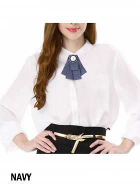 Sparkle Bow Brooch W/ Rhinestone