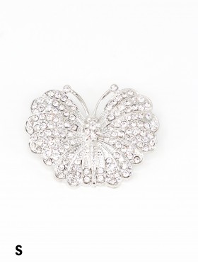 Butterfly Brooch With Rhinestone