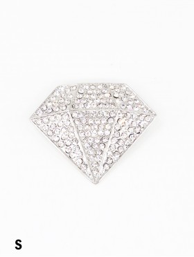 Diamond Shaped Rhinestone Brooch