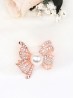 Rhinestone and Pearl Bowknot Brooch Clip