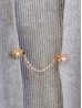 Clip on Rhinestone & Pearl Flower Brooch/Sweater Link Clip