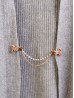 Clip on Rhinestone & Pearl Bow Brooch/Sweater Link Clip