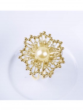 Flower Scarf Pendant/Ring W/ Pearl Flower Scarf Pendant/Ring W/ Pearl