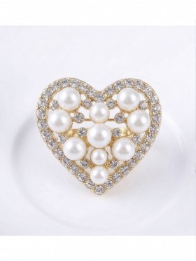 Flower Scarf Pendant/Ring W/ Pearl