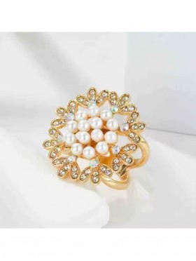 Flower Scarf Pendant/Ring W/ Pearl Flower Scarf Pendant/Ring W/ Pearl