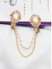 Clip on Rhinestone & Pearl Brooch/Sweater Link Clip