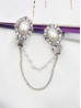 Clip on Rhinestone & Pearl Brooch/Sweater Link Clip