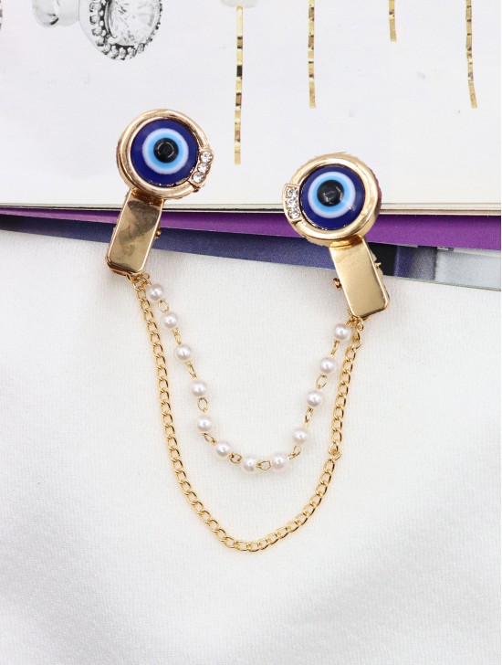 Clip on Rhinestone Eye Brooch/Sweater Link Clip