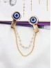 Clip on Rhinestone Eye Brooch/Sweater Link Clip