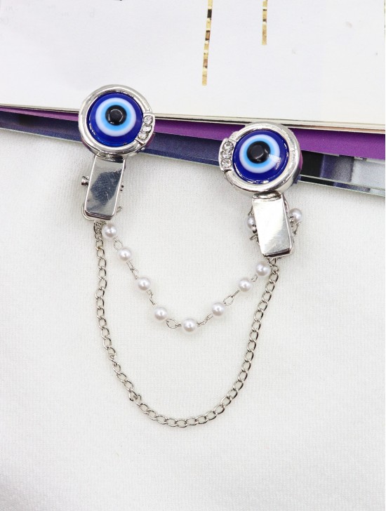 Clip on Rhinestone Eye Brooch/Sweater Link Clip