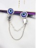 Clip on Rhinestone Eye Brooch/Sweater Link Clip