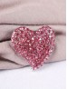 Heart Shaped Rhinestone Brooch