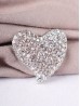 Heart Shaped Rhinestone Brooch