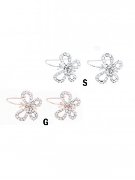 RHINESTONE BUTTERFLY DROP EARRING