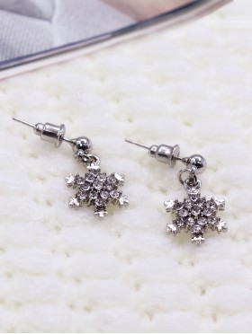 Rhinestone Snowflake Earring