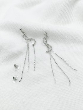 Rhinestone Long Drop Earring