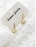 Rhinestone Heart Earring  (925 silver)