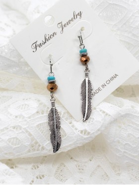 Feather Earring  (925 Silver)