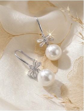 Dragonfly Earrings W/Pearl