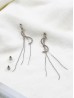 Rhinestone Long Drop Earring