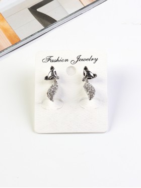 FOX RHINESTONE EARRING