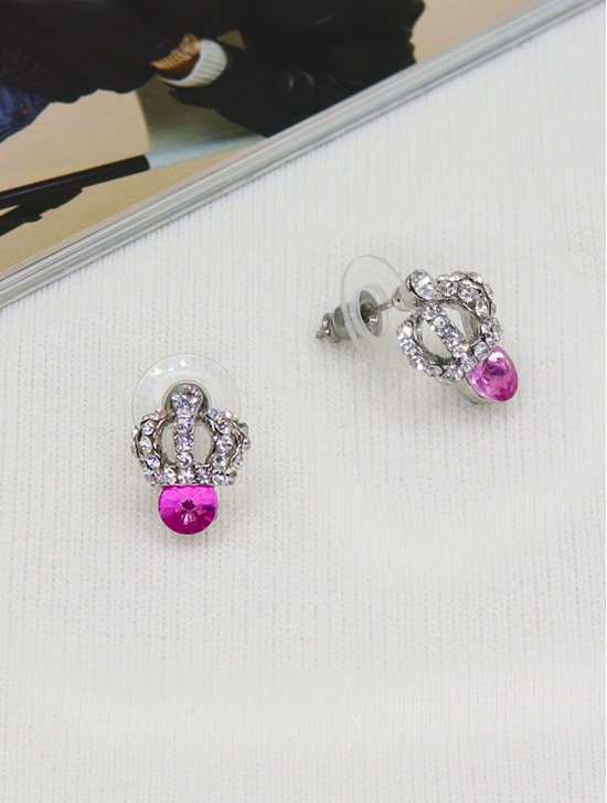 CROWN RHINESTONE EARRING