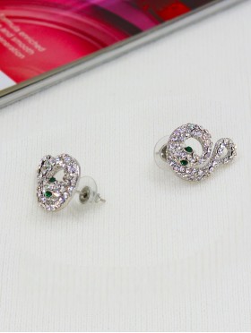 RHINESTONE SNAKE STUD EARRING