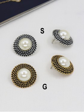 ANTIQUE PEARL PLATE EARRINGS