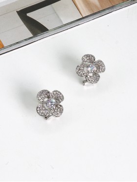 FLOWER RHINESTONE EARRING