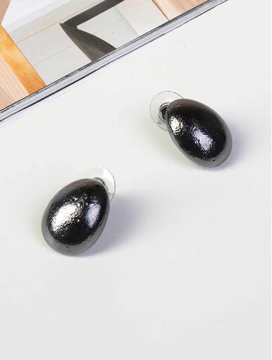 Oval Shape Plate Earring