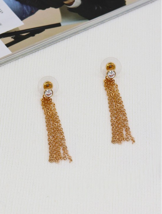 Rhinestone Multi-Strands Earrings