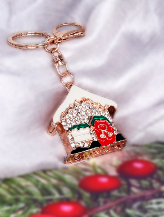 Winter House Keychain