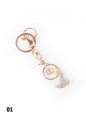 Trumpet Keychain W/ Rhinestone