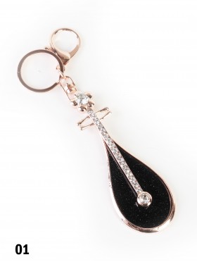 Lute Keychain W/ Rhinestone