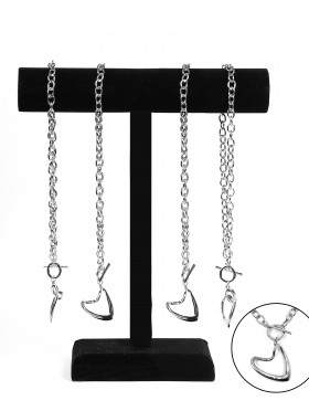 Buy 4 Heart Iron Chain Necklaces get 1 Bar Display free Buy 4 Heart Iron Chain Necklaces get 1 Bar Display free