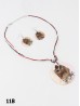 Fashion Owl Print Necklace and Earrings Set