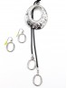 Circle Pendant Necklace W/ Tassel & Oval Earrings Set